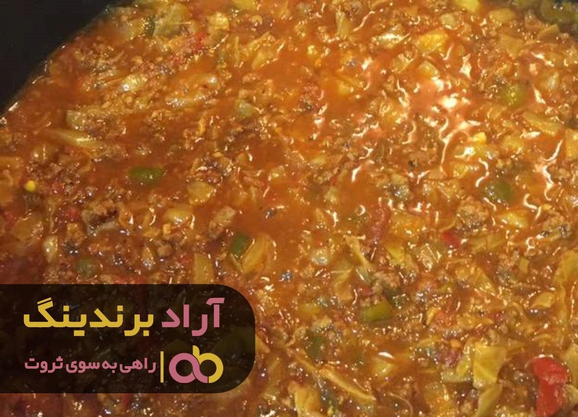 تهیه ی خوراک کلم پیچ آسان