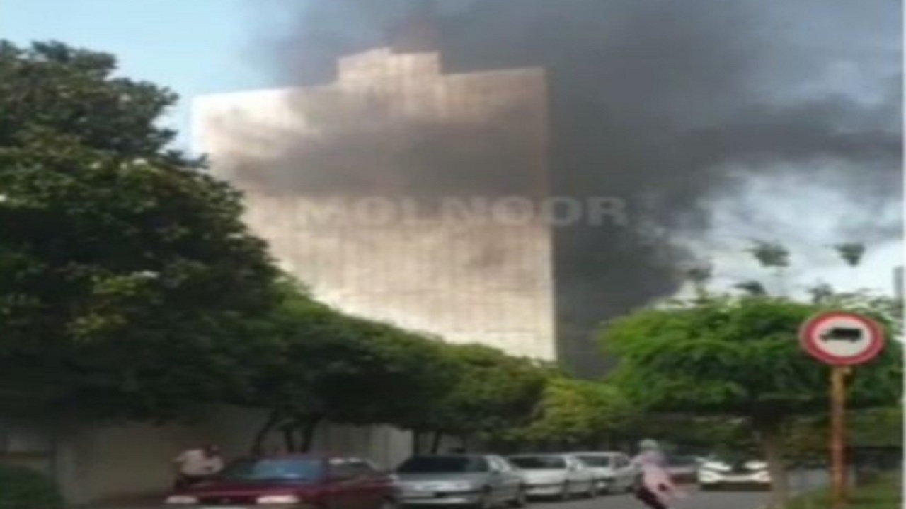آتش سوزی در ساختمان تجاری آمل