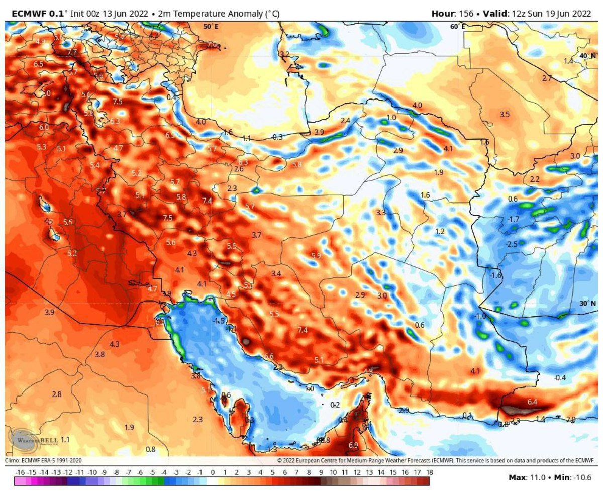 فوران گرما از اواخر هفته
