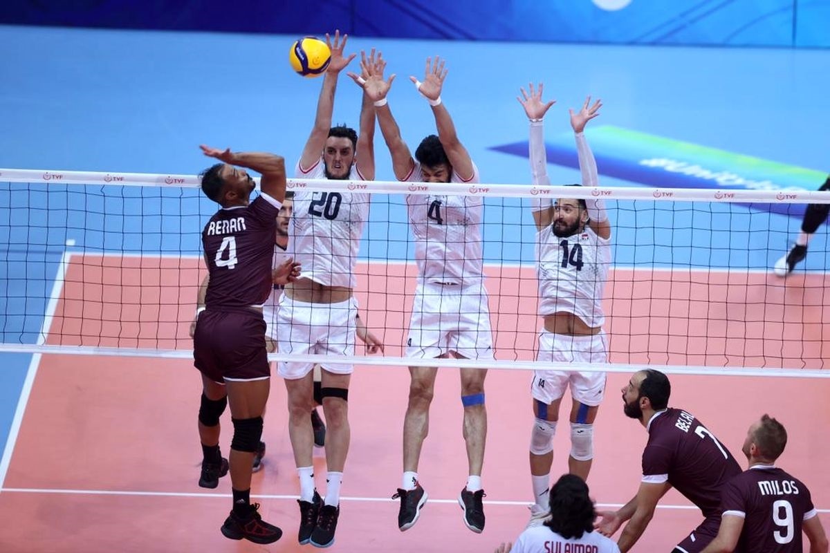 پیروزی والیبالیست های ایران مقابل قطر