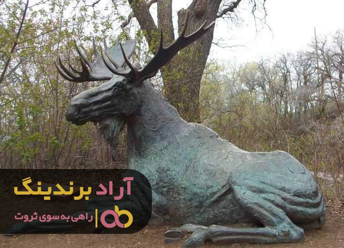 مجسمه برنجی گوزن کمیاب شد