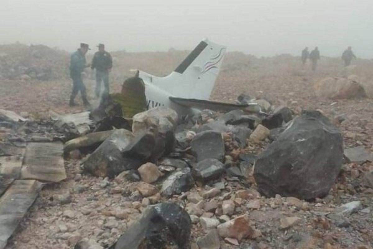 یک هواپیمای بی- ۵۵ در ارمنستان سقوط کرد