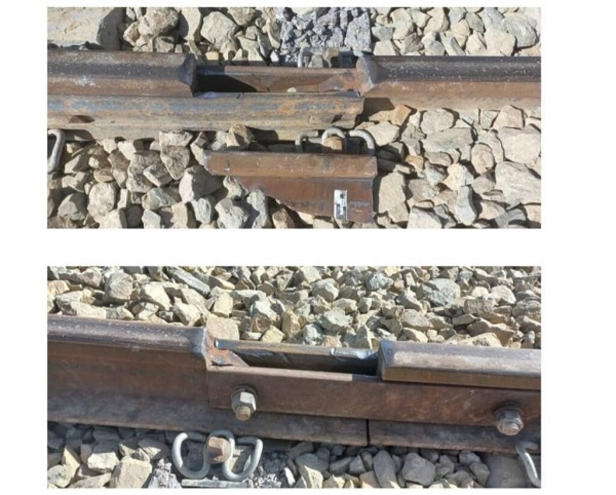 ریلِ تولیدی ذوب آهن اصفهان قبل از عبور قطار در محور همدان_سنندج شکست