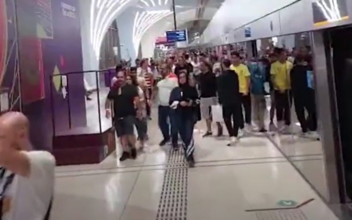 حال و هوای متروی دوحه با حضور هواداران ایرانی