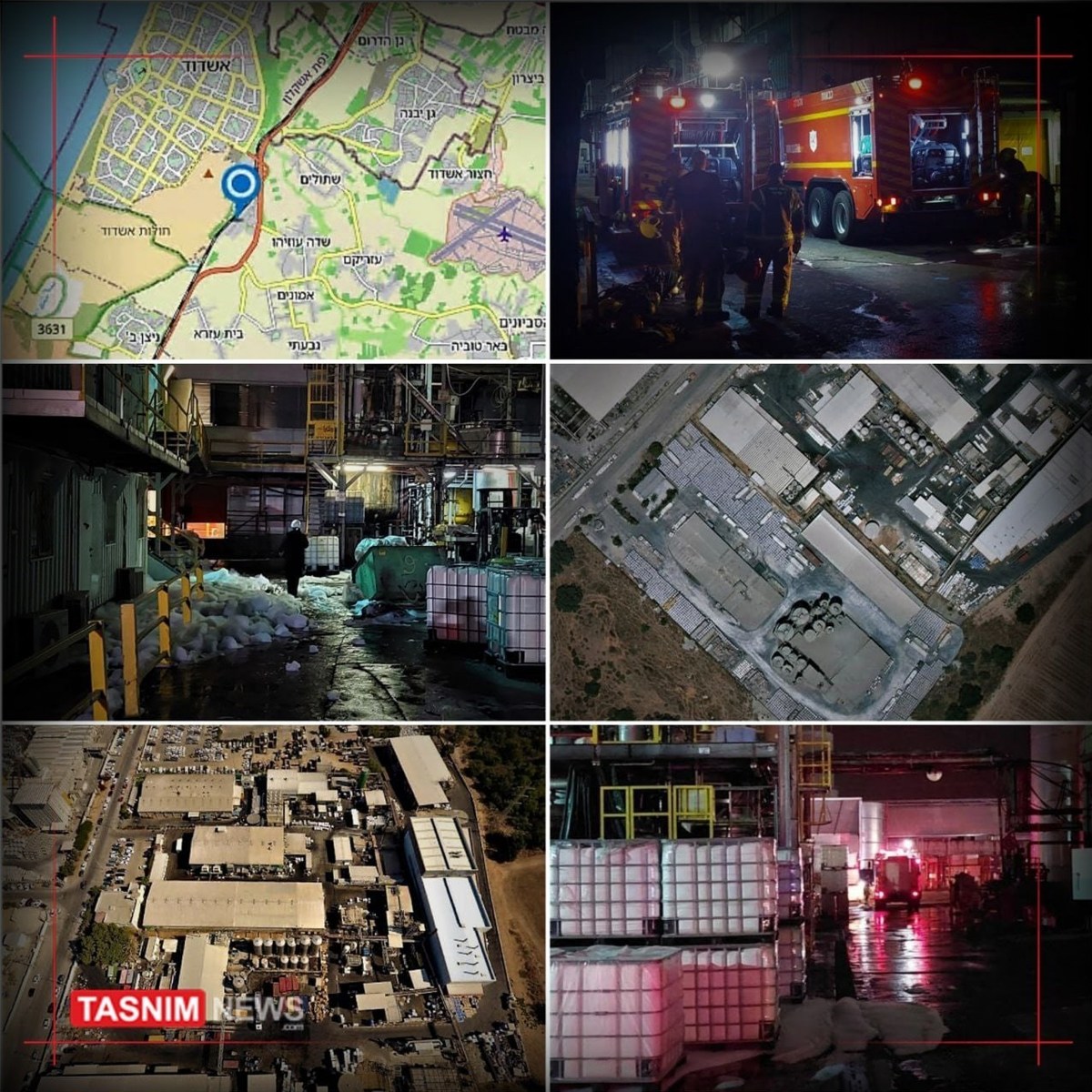 انفجار و آتش‎سوزی در آزمایشگاه صنعتی شهر اشدود