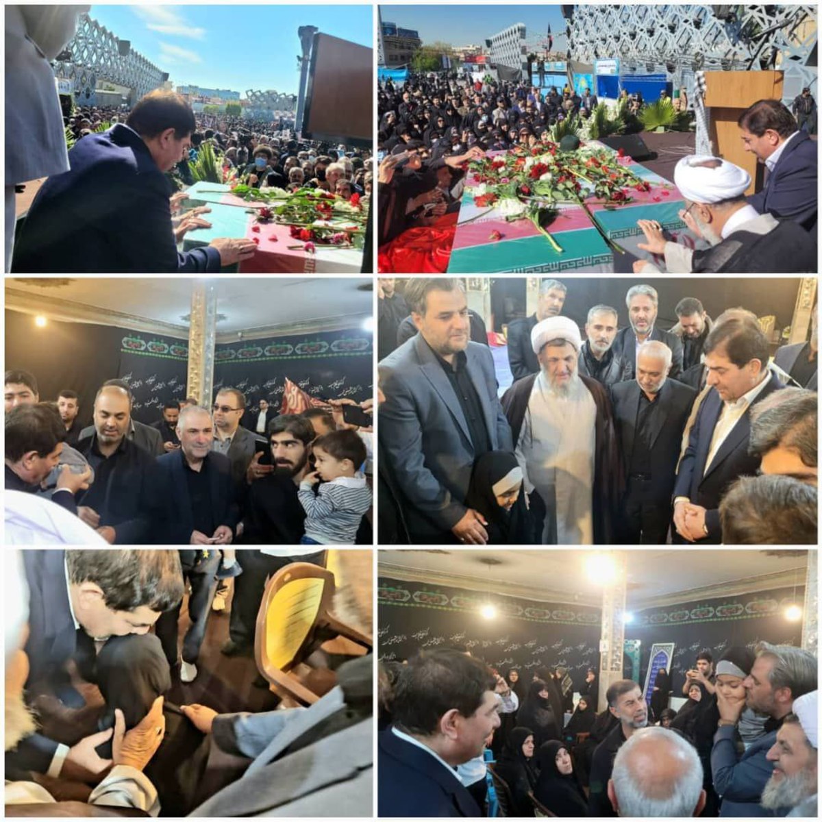 معاون اول رئیس جمهور به پیکر پاک شهدای مدافع حرم ادای احترام کرد
