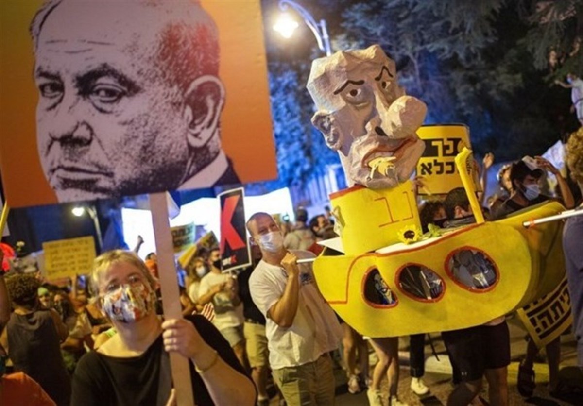 تظاهرات طرفداران و مخالفان نتانیاهو علیه یکدیگر/ وحشت نظامیان از جنگ داخلی