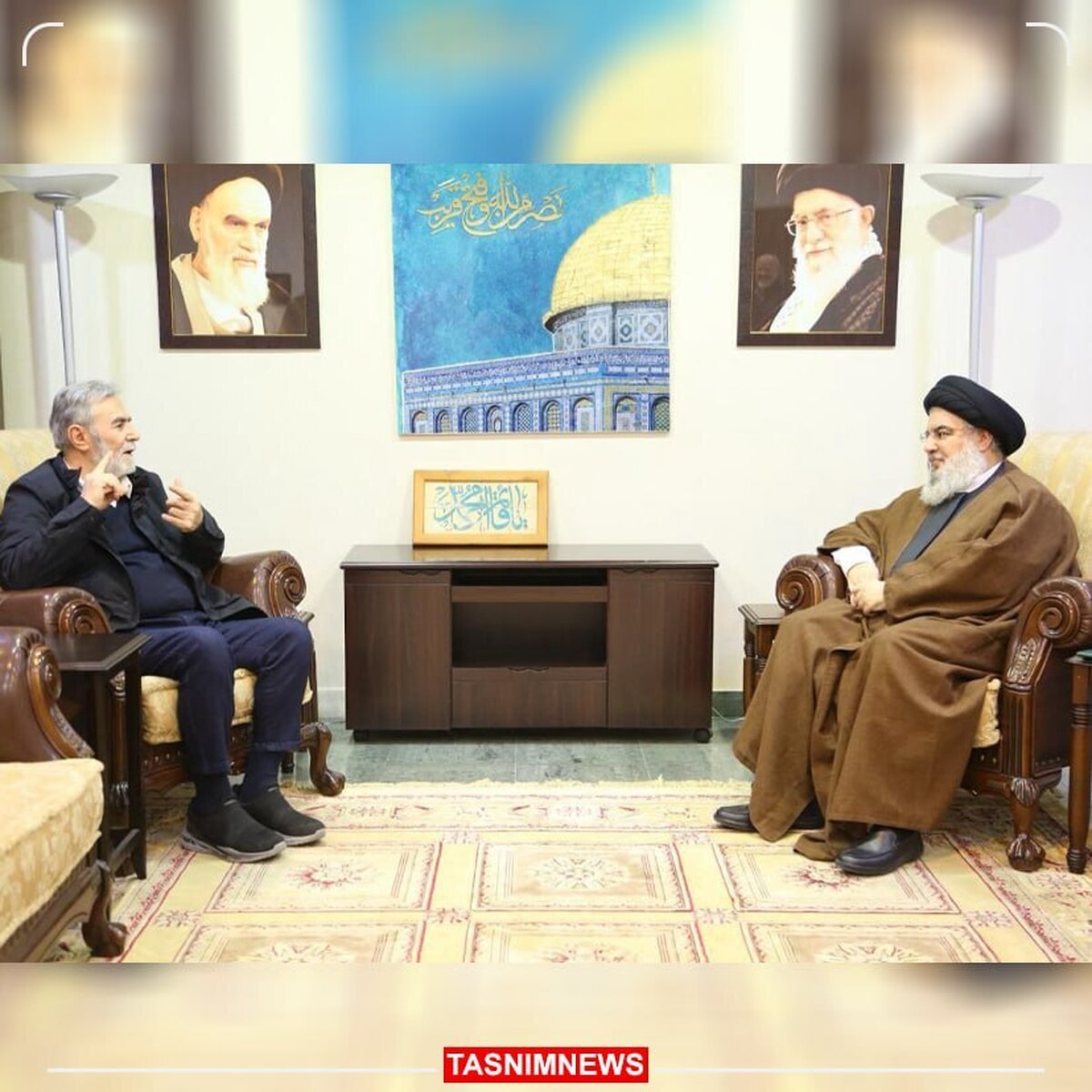 دیدار زیاد النخاله با سیدحسن نصرالله