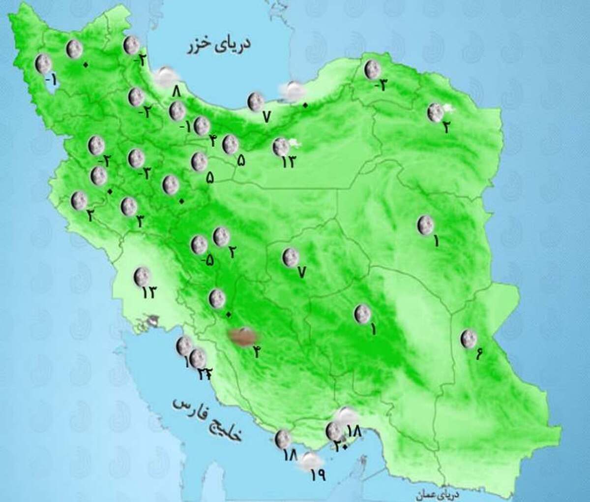 سامانه بارشی جمعه وارد ایران می‌شود 