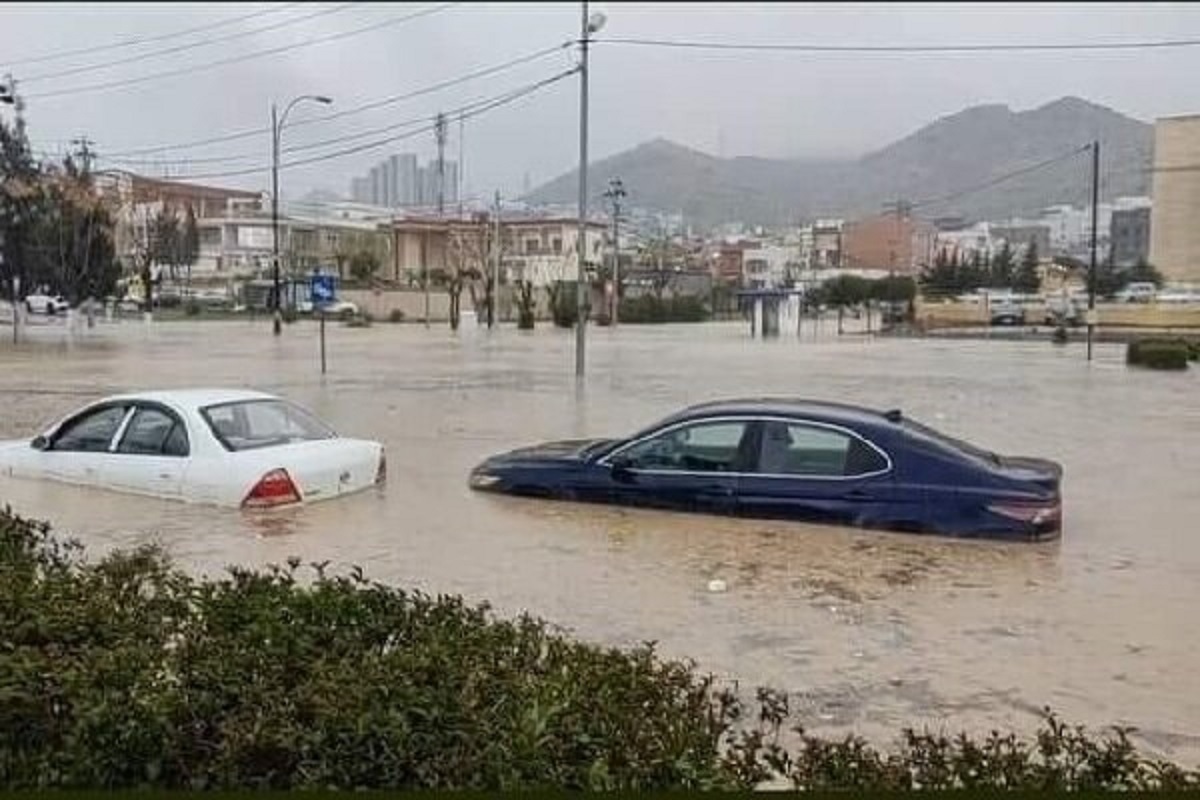 جان‌باختن ۲ نفر در سیل دهوک عراق