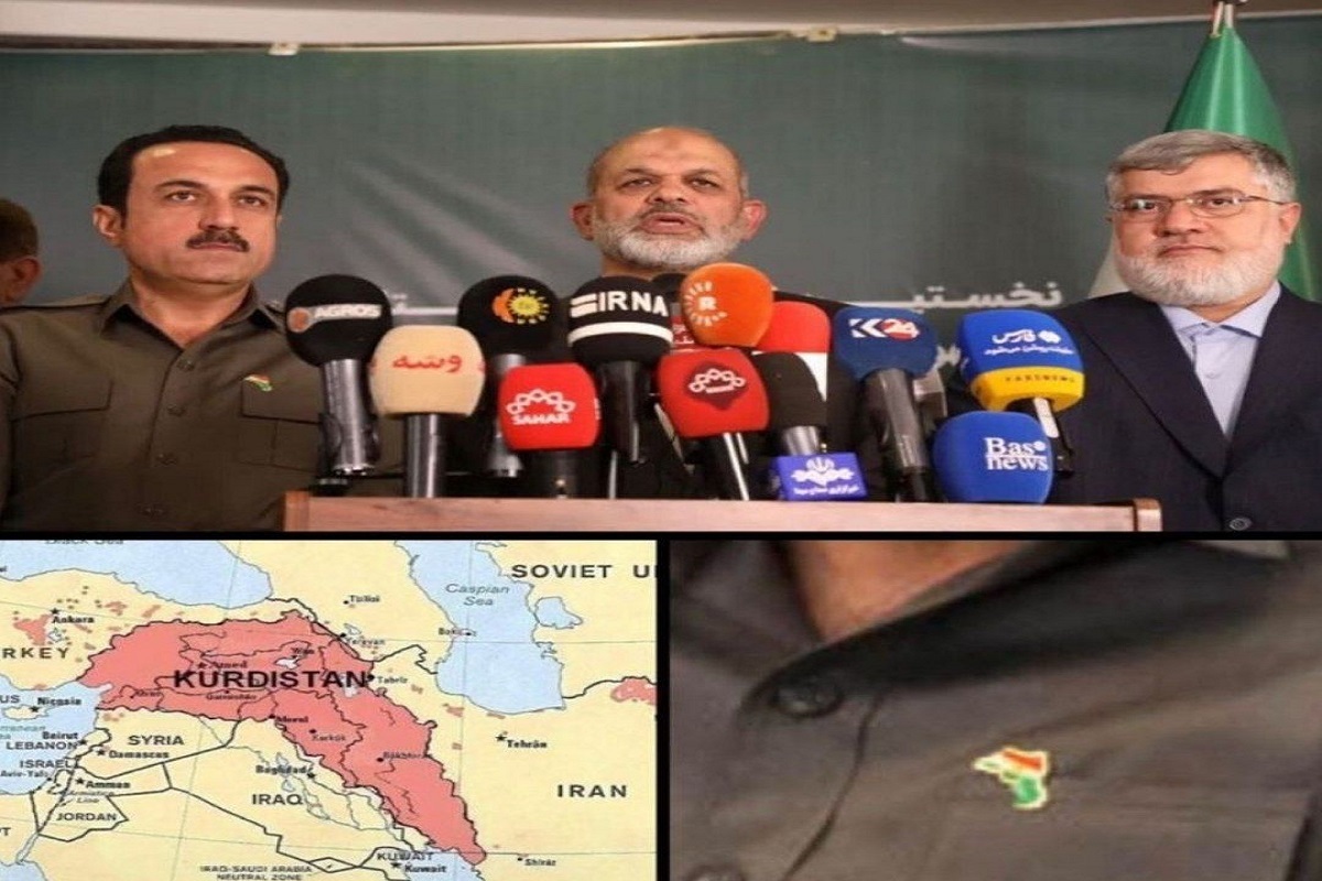 پس از فاجعه اهتزاز پرچم اقلیم در تهران این بار نوبت نمایش نقشه جعلی کردستان در ایران شد!