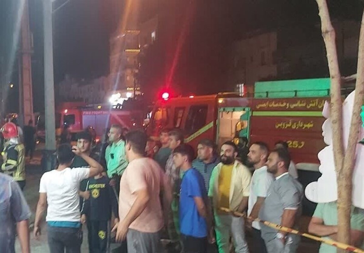آتش‌سوزی آپارتمان ۳۶ واحدی در قزوین