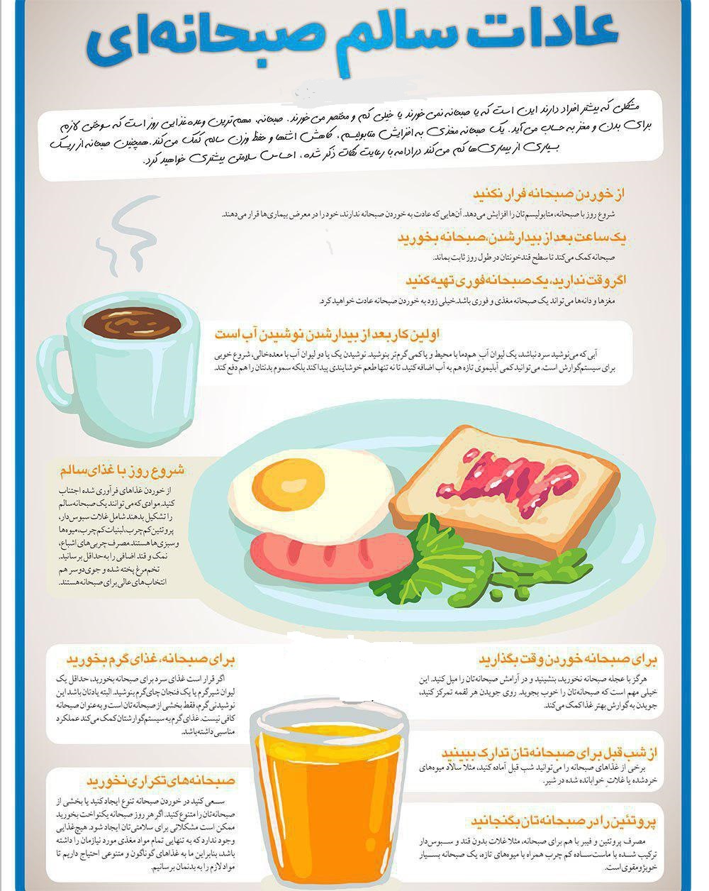هرگز صبحانه را فراموش نکنید/اینفوگرافیک