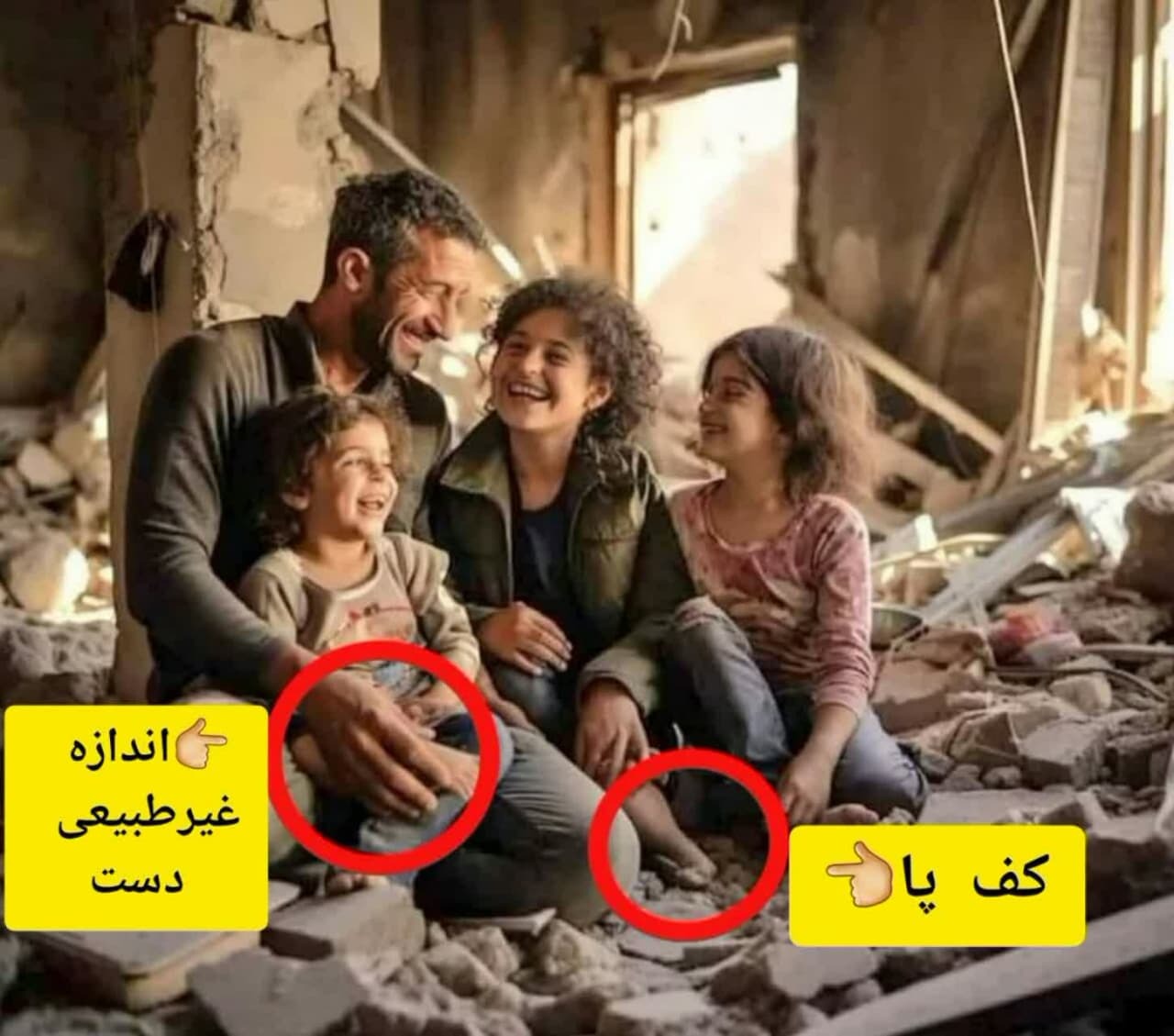 این تصاویر که به اسم مظلومیت غزه منتشر می‌شوند جعلی و ساخته هوش مصنوعی هستند.