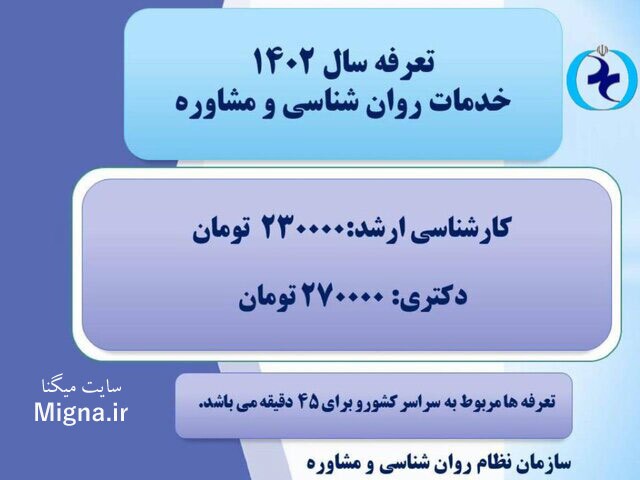 تعدیل تعرفه‌های روانشناسی