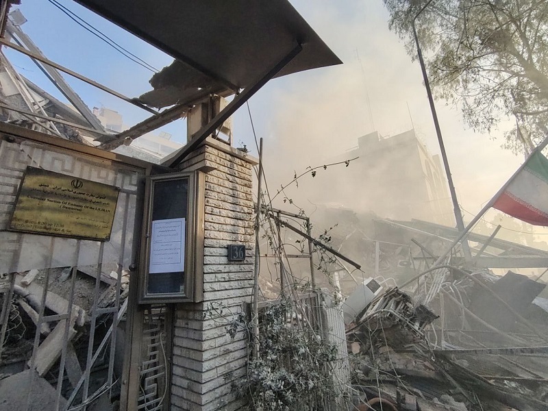 تصاویری از ساختمان تخریب شده بر اثر حمله هوایی صهیونیست‌ها