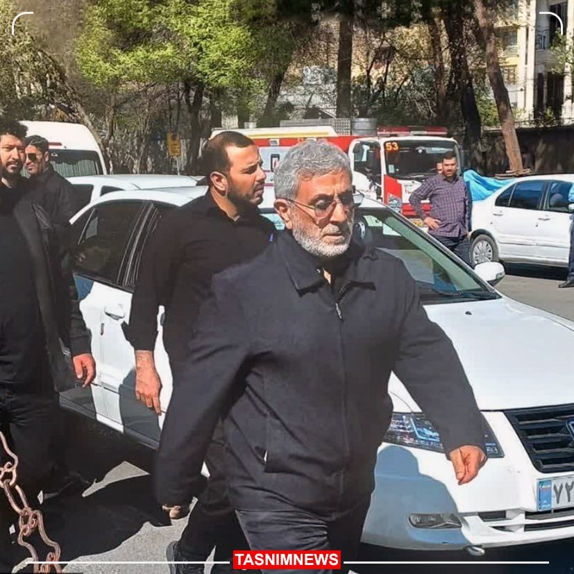 سردار قاآنی در مراسم تشییع پیکر سردار شهید محمدرضا زاهدی