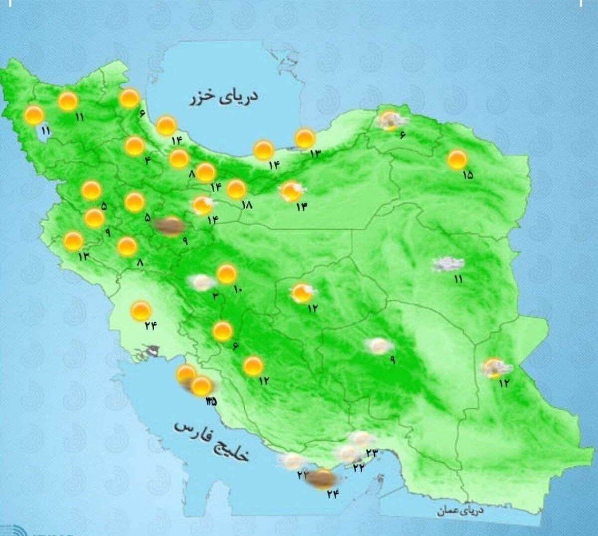 رگبار و رعدوبرق در جنوب شرق کشور