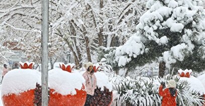 بارش برف پاییزی در همدان