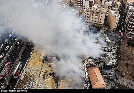 آتش‌سوزی بازارچه محلی در جنت آباد