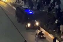 ماجرای زیرگرفتن آشوبگران توسط خودروی پلیس در اردبیل