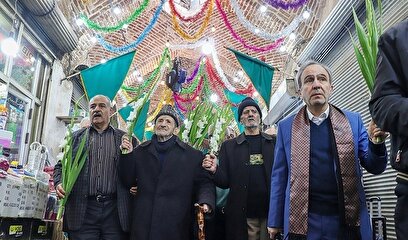 مراسم نیمه شعبان در بازار تبریز