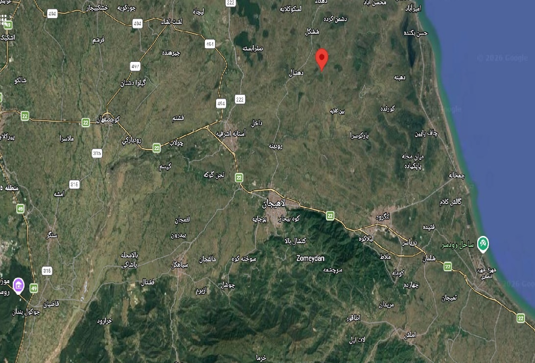 جزئیات و محل دقیق زلزله امروز گیلان+عکس جزئیات و محل دقیق زلزله امروز گیلان+عکس