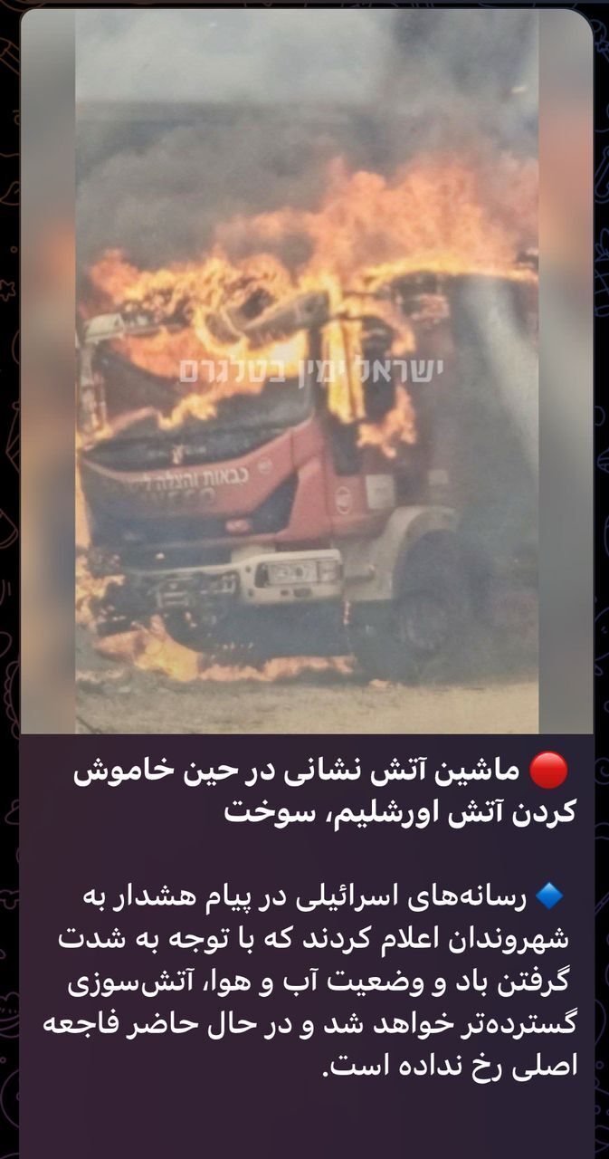 اسرائیل برای مهار آتش‌سوزی گسترده در اورشلیم از جامعه بین‌المللی درخواست کمک کرد