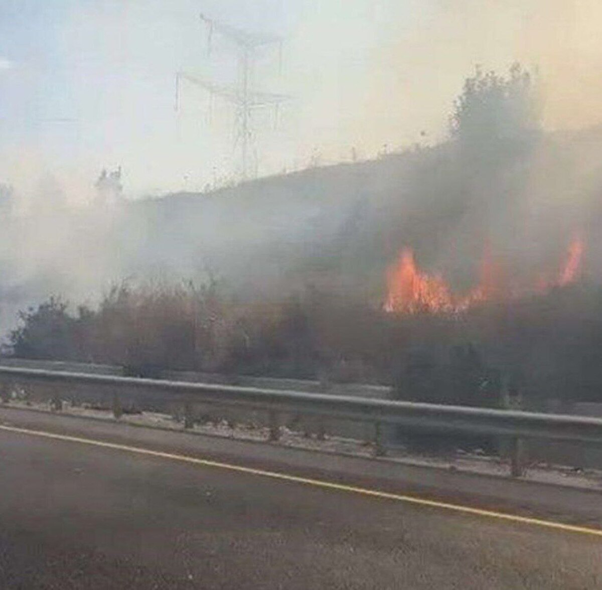 آتش‌سوزی گسترده در اطراف قدس