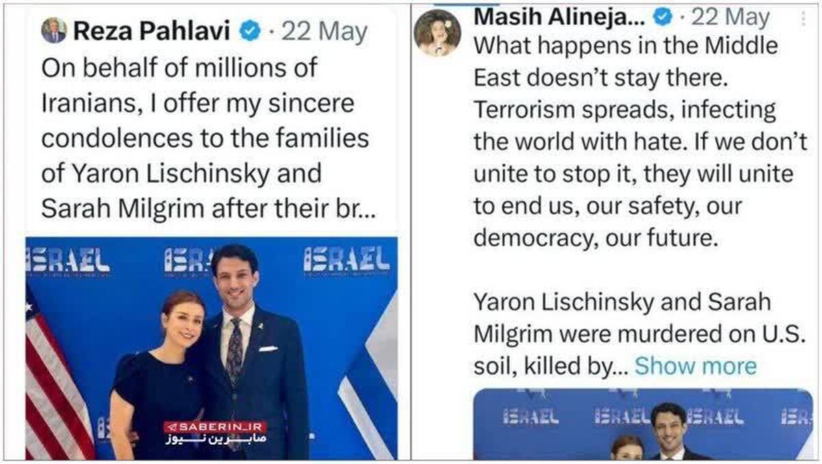 سکوت در برابر خون ایرانی‌ها؛ واکنش دوگانه رضا پهلوی و مسیح علینژاد جنجالی شد