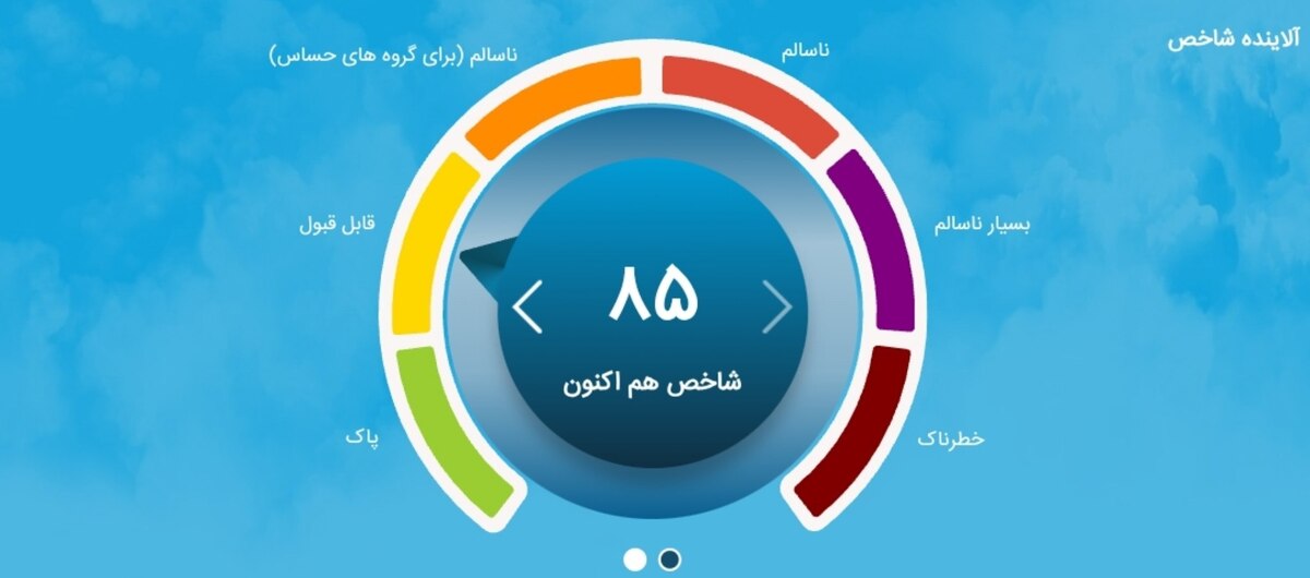کیفیت هوای تهران قابل قبول است