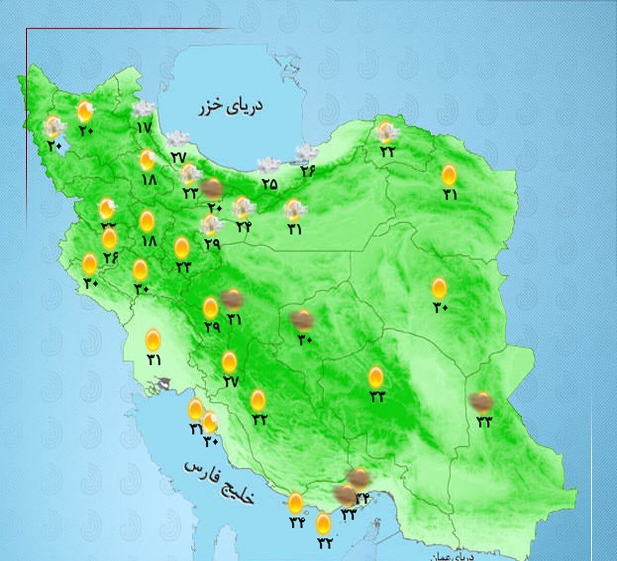 رگبار و رعدوبرق در اکثر مناطق کشور