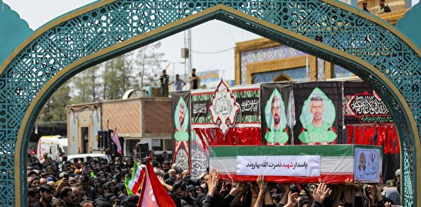تشییع پیکر ۷ شهید اقتدار ایران در کاشان