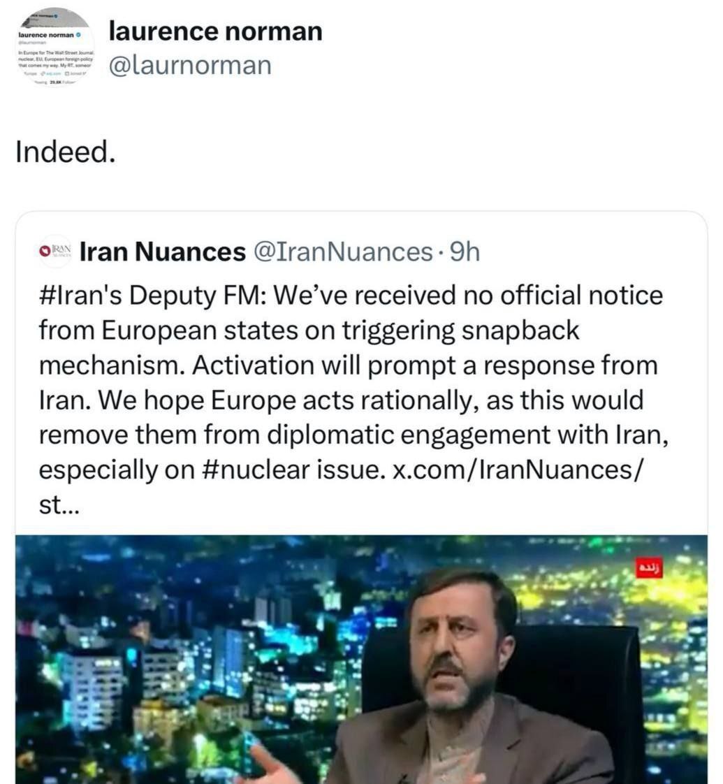 لارنس نورمن خبرنگار وال استریت ژورنال تایید کرد