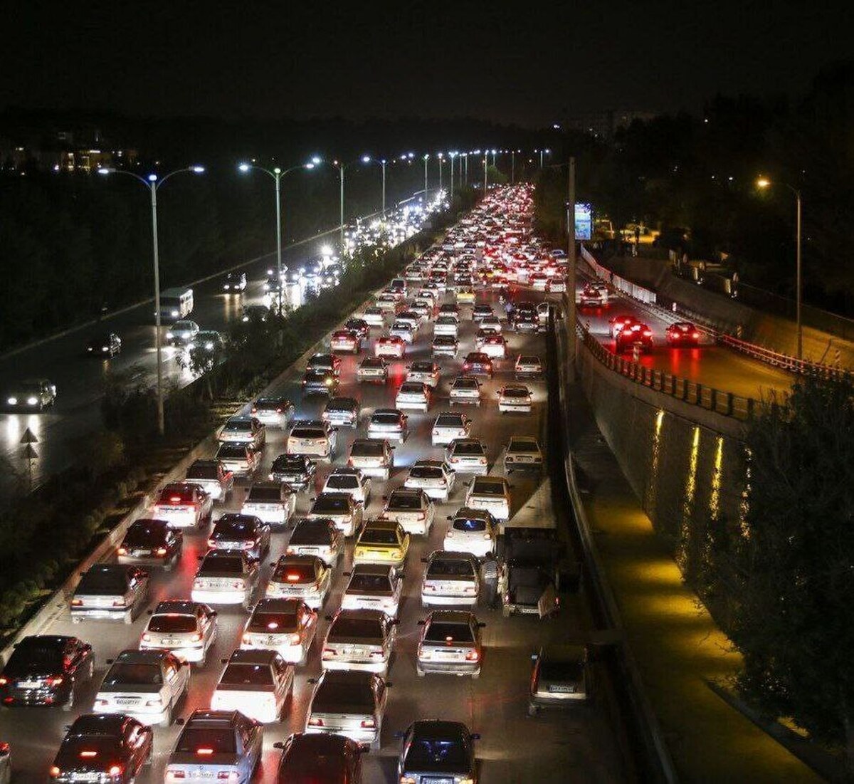ترافیک پنج کیلومتری در کندوان و هراز