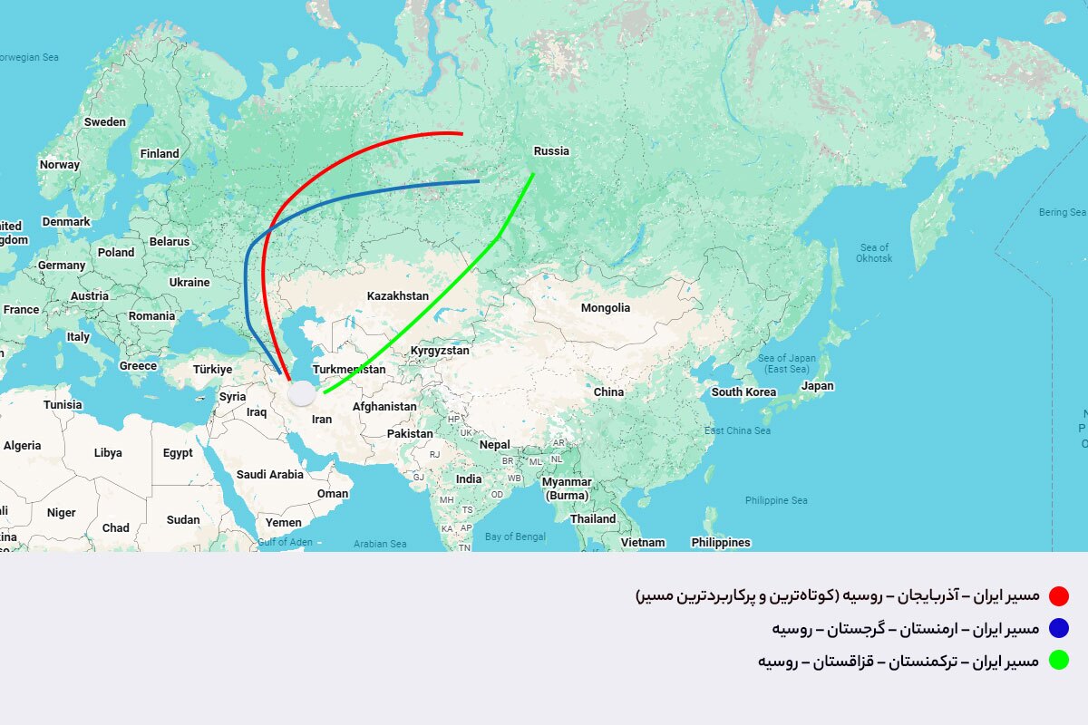 مسیرهای جدید ارسال بار از ایران به روسیه اعلام شد