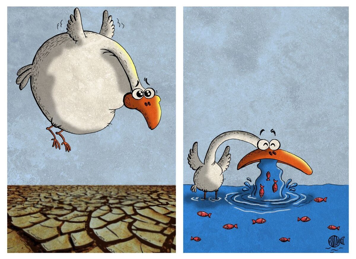 کاریکاتور؛ هر قطره آب امیدی برای زندگی