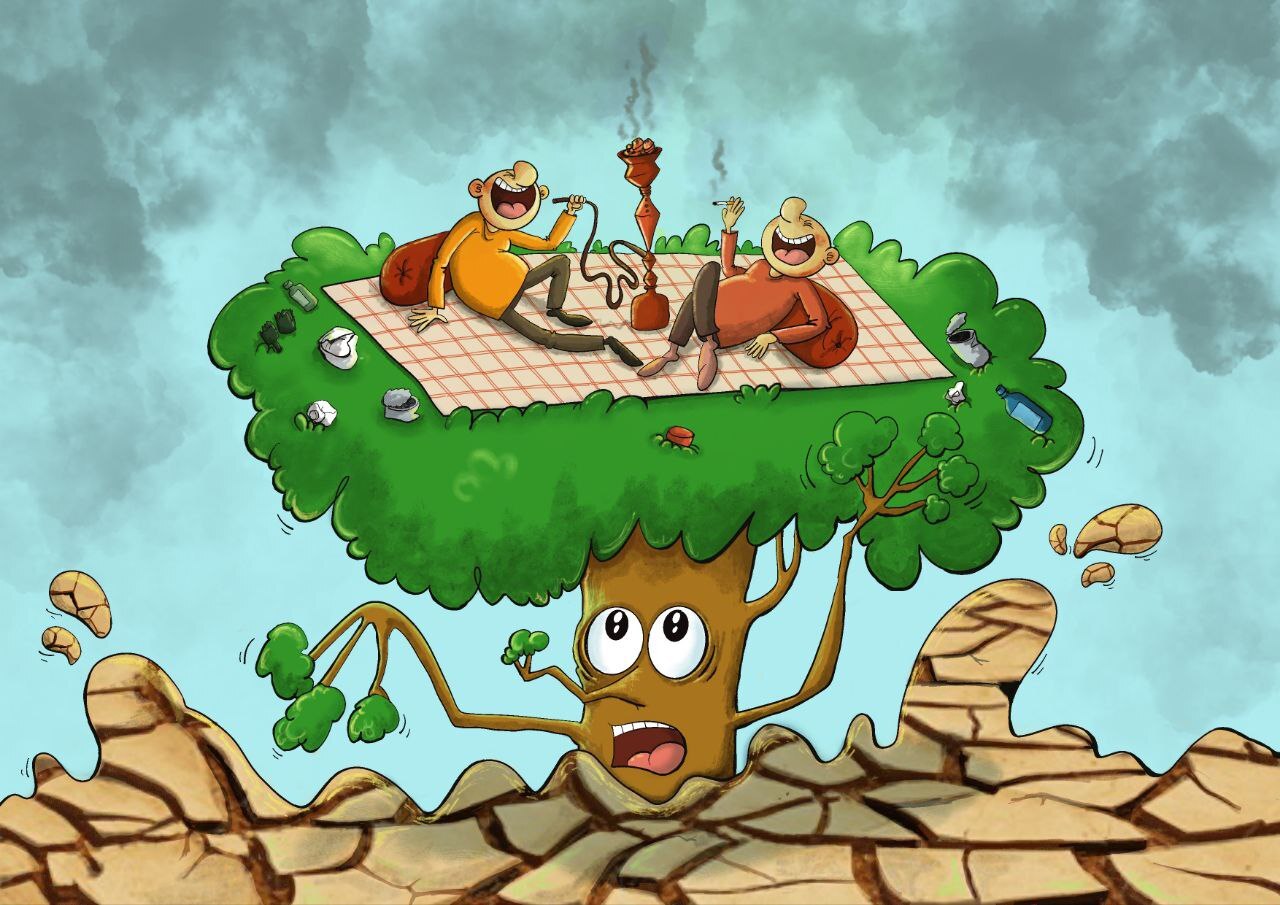 کاریکاتور؛ هر قطره آب امیدی برای زندگی