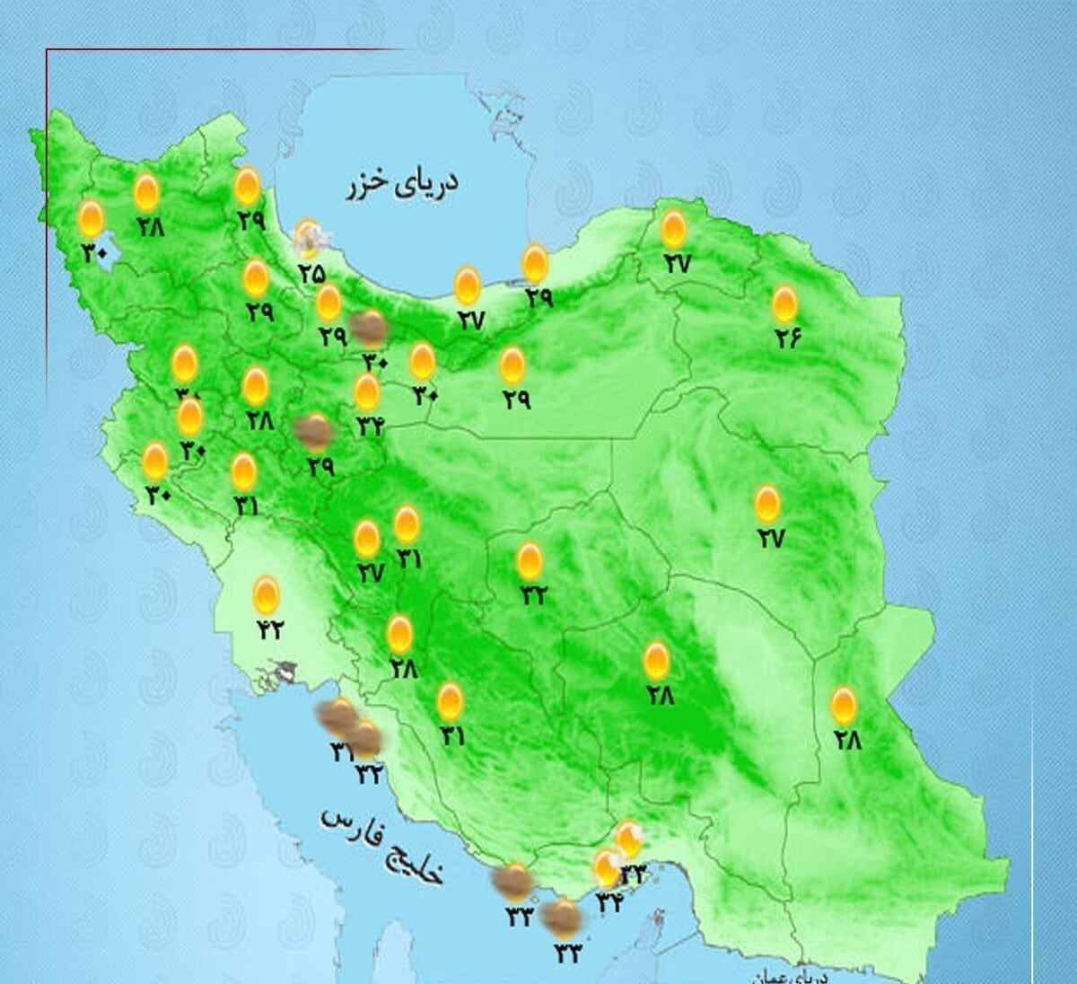 بارندگی و وزش باد در شمال و شمال غرب کشور  بارندگی و وزش باد در شمال و شمال غرب کشور