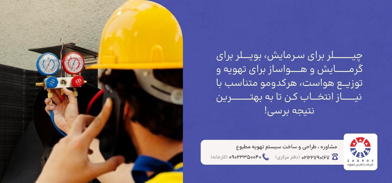 مقایسه جامع چیلر، بویلر و هواساز برای بهینهسازی تهویه مطبوع ساختمان مقایسه جامع چیلر، بویلر و هواساز برای بهینهسازی تهویه مطبوع ساختمان