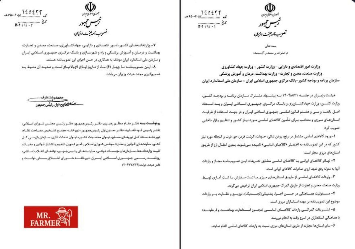 چراغ سبز دولت برای واردات کالاهای اساسی از مسیر کارت‌های بازرگانی مسدود»