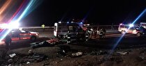 ۱۳ جان‌باخته و ۹ مصدوم در حادثه واژگونی اتوبوس در محور نطنز