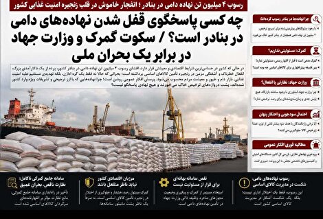چه کسی پاسخگوی قفل شدن نهاده‌های دامی در بنادر است؟ / سکوت گمرک و وزارت جهاد در برابر یک بحران ملی