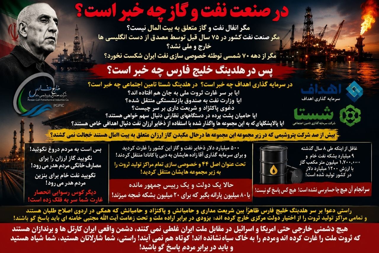 دعوا بر سر «خلیج فارس» یا نبرد بر سر میراث نفت و گاز ایران؟/آیا ثروت ملی در چنگال کارتل‌های اقتصادی گرفتار شده است؟