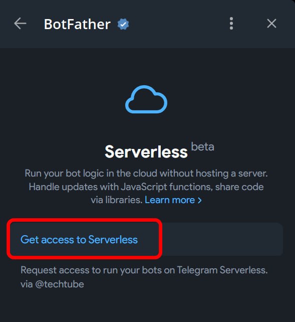ساخت ربات تلگرام بدون سرور؛ معرفی قابلیت جدید Serverless تلگرام ساخت ربات تلگرام بدون سرور؛ معرفی قابلیت جدید Serverless تلگرام