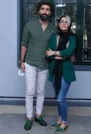 ست کردن سمانه پاکدل و هادی کاظمی در نمایشگاه عکاسی! عکس