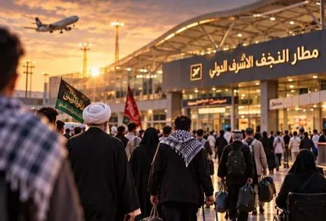 دعوت نجباء به حضور گسترده در تجمع اعتراضی مقابل فرودگاه نجف| دفاع از ایران، وفا به اهل‌بیت است