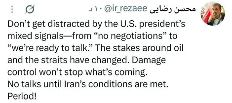 رضایی: بازی «جنگ و مذاکره» آمریکا تمام شده؛ اول شروط ایران، بعد گفت‌وگو