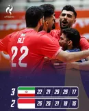 برد سخت والیبال ایران مقابل اندونزی