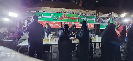 سکوتی که از هزار فریاد بلندتر است؛ یکصد و چهلمین شب خدمت موکب شهدای رزکان در شهریار